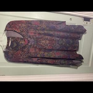 Soft Surroundings Jewel Tone Asymmetrical Tunic, 1X